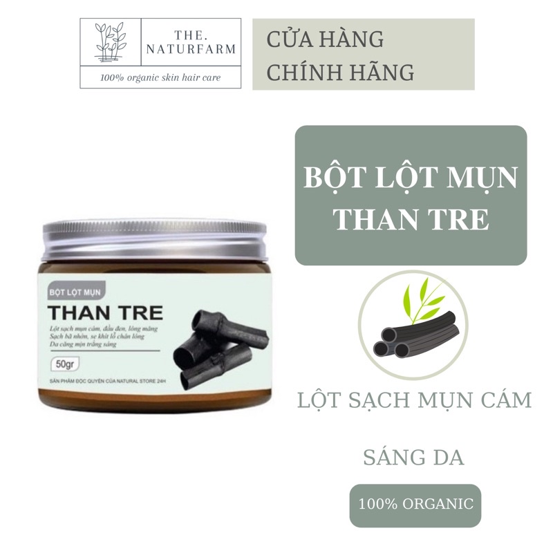 Bột lột mụn than tre chiết xuất thiên nhiên - hủ 50gr