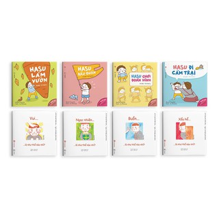 Sách - Combo Cảm xúc và Hasu - Ehon giúp bé cảm nhận tình cảm và nhận diện tính cách bản thân