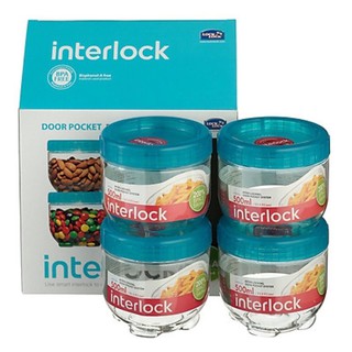 Bộ 4 hộp đựng thực phẩm gia vị đa năng lock&lock interlock