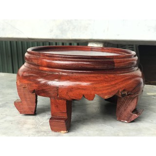 Kỷ tròn Cao 9cm-đôn chân tròn - Đế kê bát hương gỗ hương cao cấp
