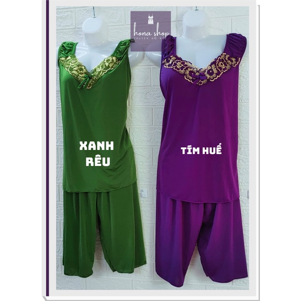 Đồ Bộ Ngủ Thun Lạnh QUẦN LỬNG - DÂY NHŨNG <70KG | BigBuy360 - bigbuy360.vn