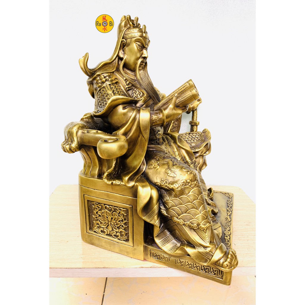 Quan Công Quan Bình Châu Thương - Bộ Quan Công Hộ Pháp 40cm - Tượng Đồng Thờ Cúng Cao Cấp