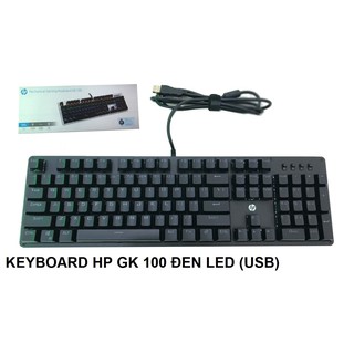 BÀN PHÍM CƠ GAMING CÓ DÂY (USB) HP GK 100 LED , MÀU ĐEN