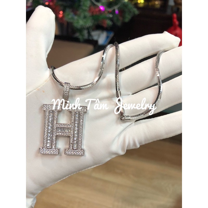 Dây chuyền lụa nam bạc Ý 925 xi bạch kim cao cấp size to-Minh Tâm Jewelry