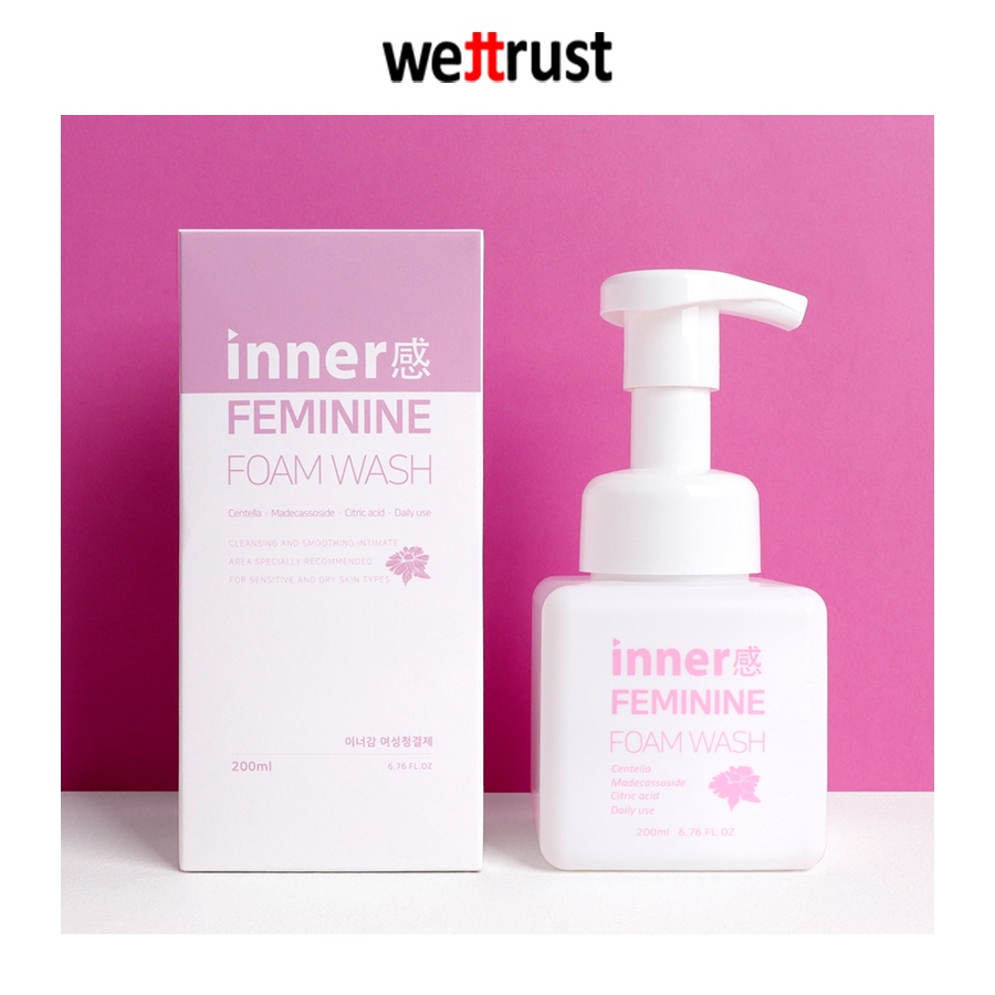 Dung Dịch Vệ Sinh Phụ Nữ Dạng Bọt WETTRUST INNER GARM Feminine Foam Wash 200ml - Bảo Vệ Tan Toàn