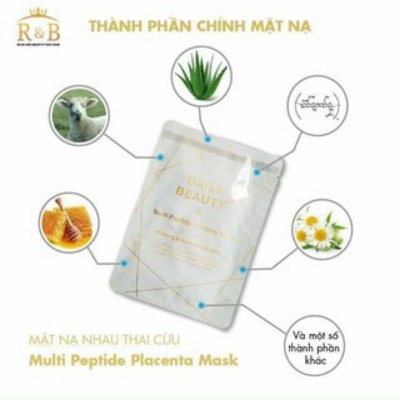 1 miếng mặt nạ nhau thai cừu chuẩn Hàn