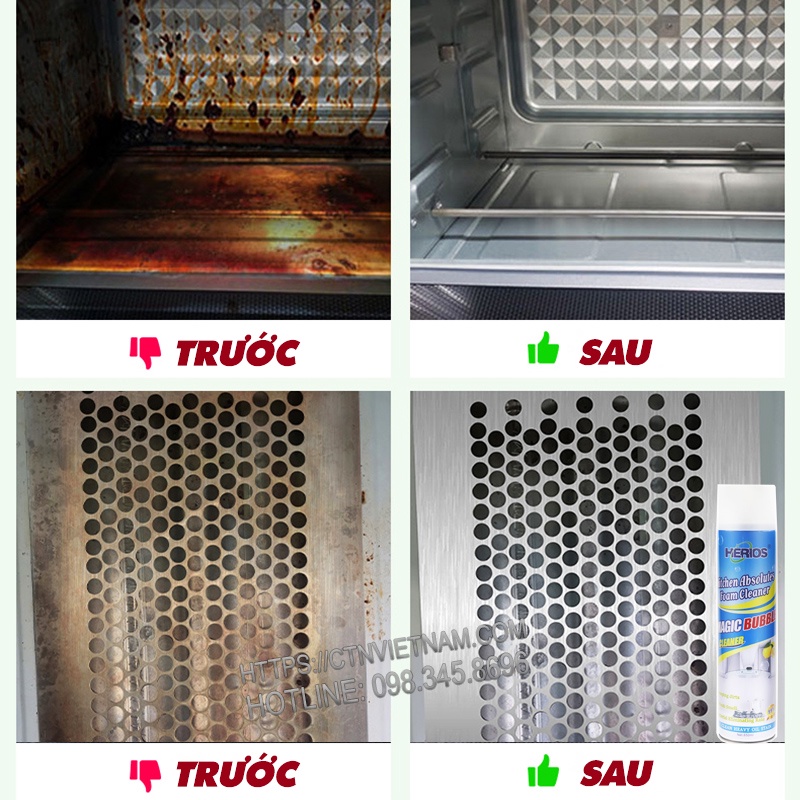 Vệ Sinh Lò Vi Sóng, Lò Nướng Herios Chính Hãng  Dễ Dàng Đánh Bay Vết Dầu Mỡ Cứng Đầu