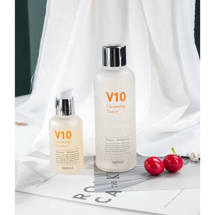 Skinaz V10 Bộ sản phẩm dưỡng trắng da cao cấp V10 Gleaming Skin Care