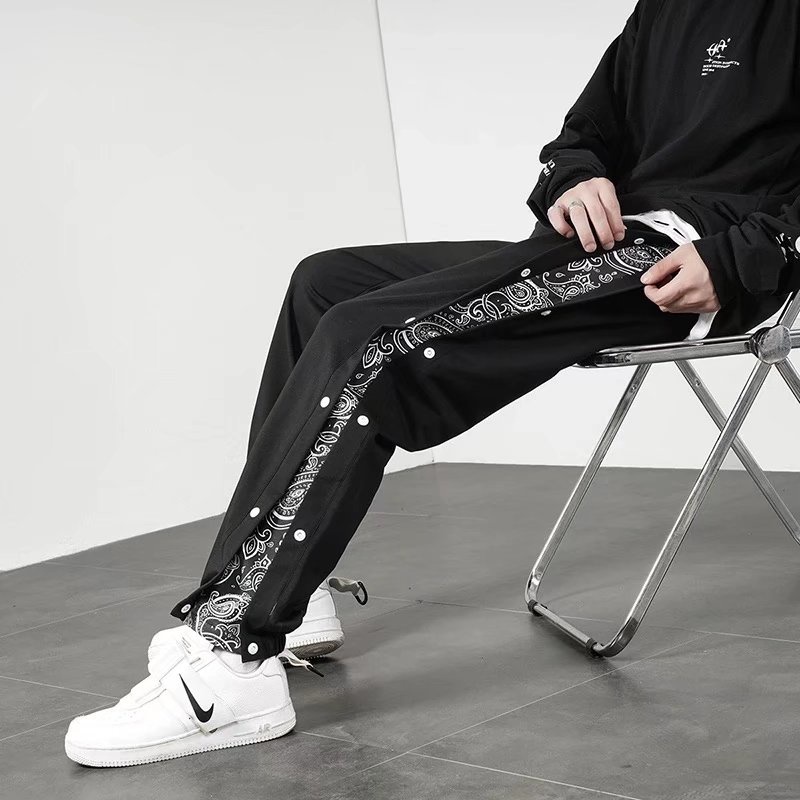 Quần dài thể thao ống rộng thoải mái thời trang Nhật Bản cho nam