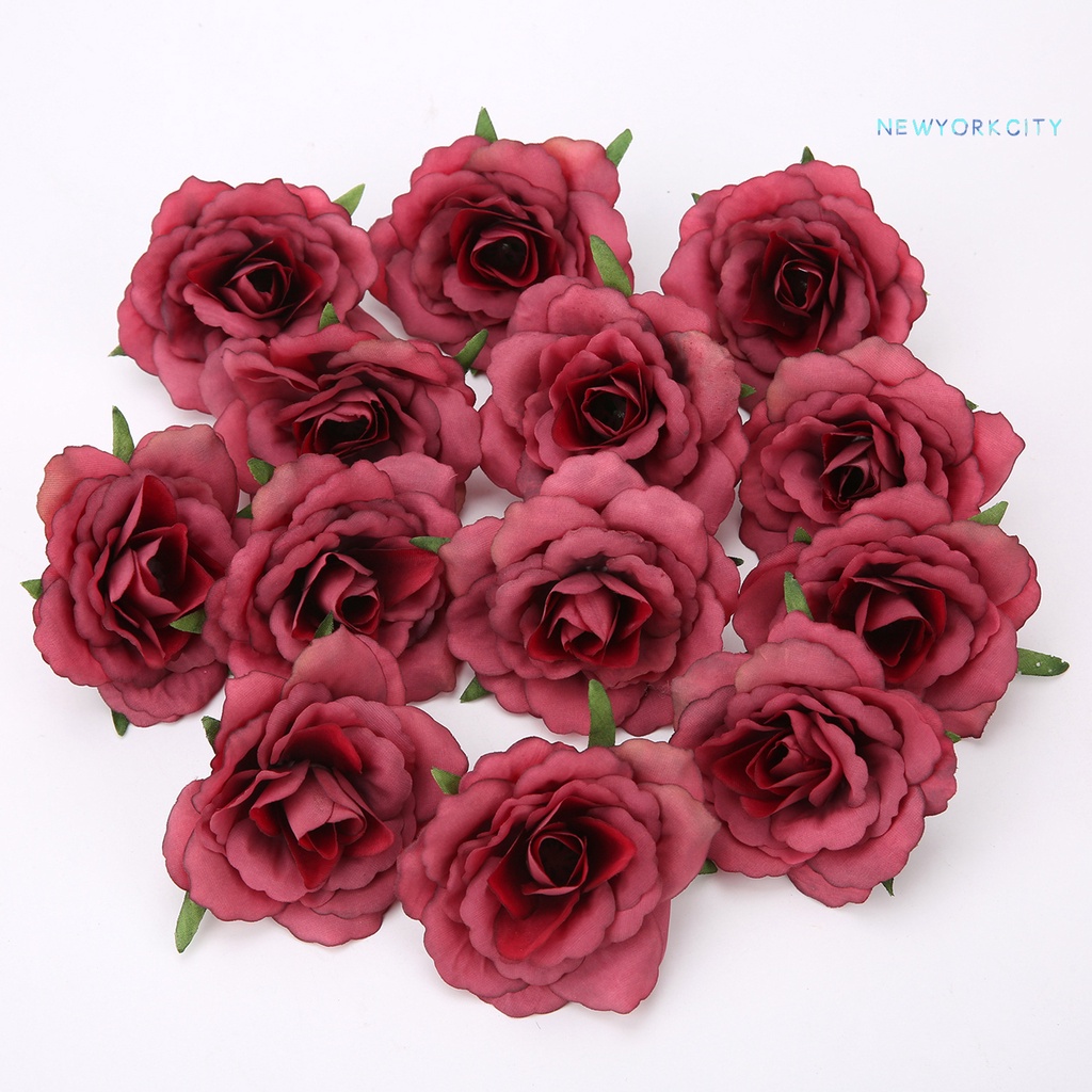 Bộ 10 Bông Hoa Hồng Nhân Tạo Kiểu Đầu Lâu Đa Năng