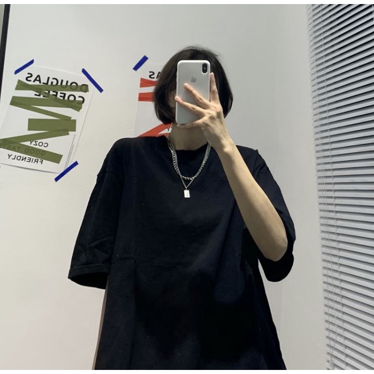 Áo thun tay lỡ nam nữ oversize trơn basic nhiều màu moonzshop | BigBuy360 - bigbuy360.vn