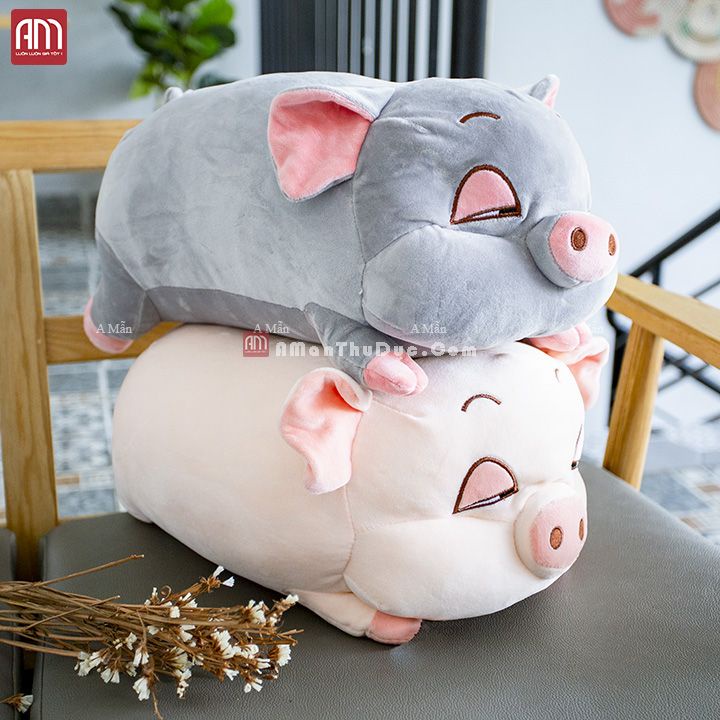 Bộ chăn gối văn phòng, đi học đi du lịch hình con heo tiện lợi mang theo
