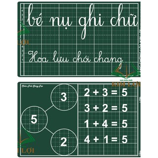 Bảng gỗ học sinh - Bảng 4 ô ly màu xanh CHỐNG LÓA