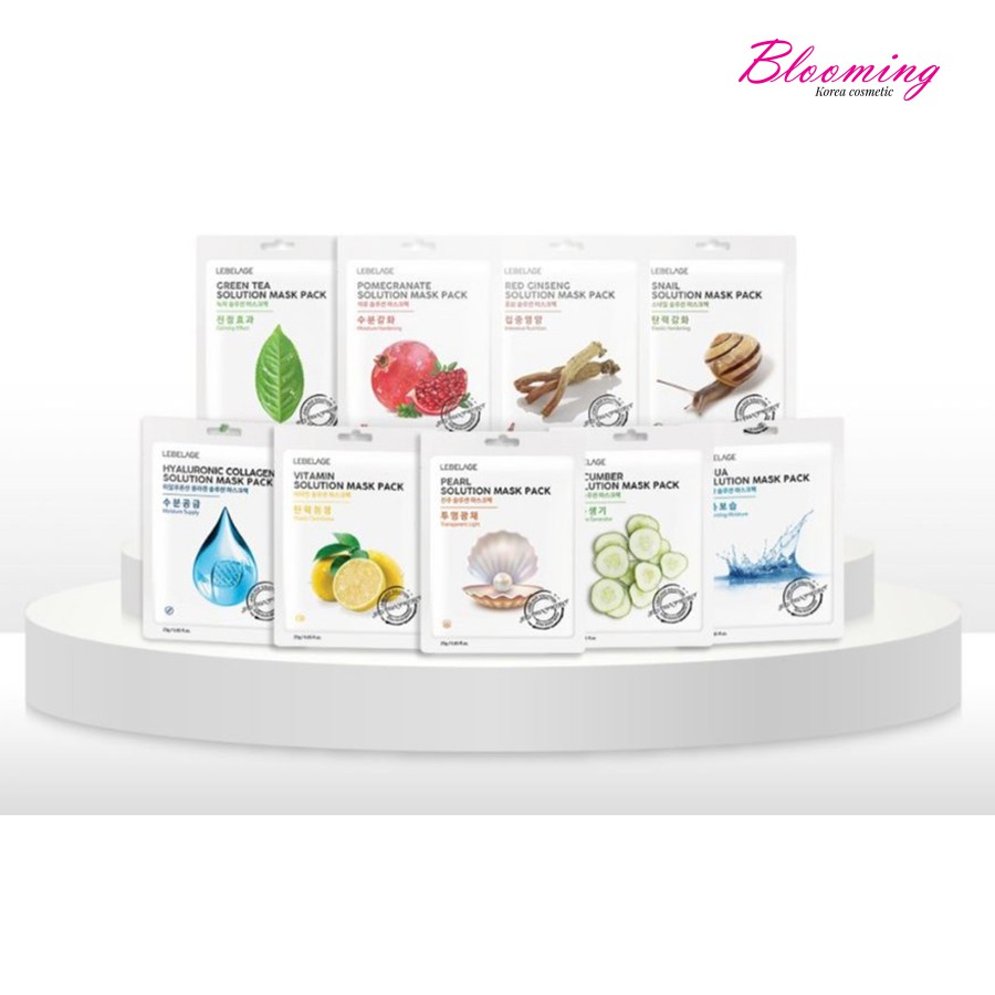 ( Combo 10 tặng 1 ) Mặt Nạ Cung Cấp Dinh Dưỡng Phục Hồi Da Lebelage Solution Mask Pack 25ml