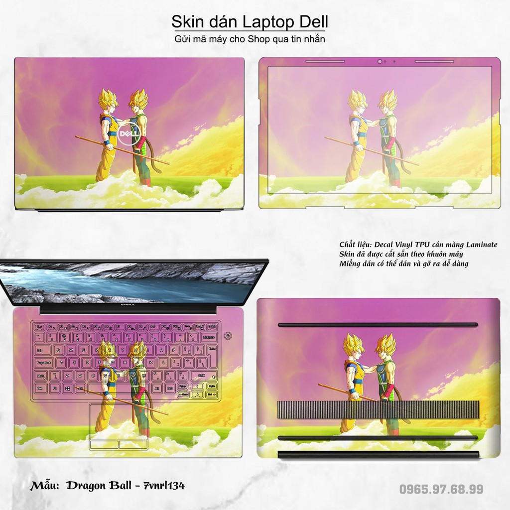 Skin dán Laptop Dell in hình Dragon Ball _nhiều mẫu 2 (inbox mã máy cho Shop)