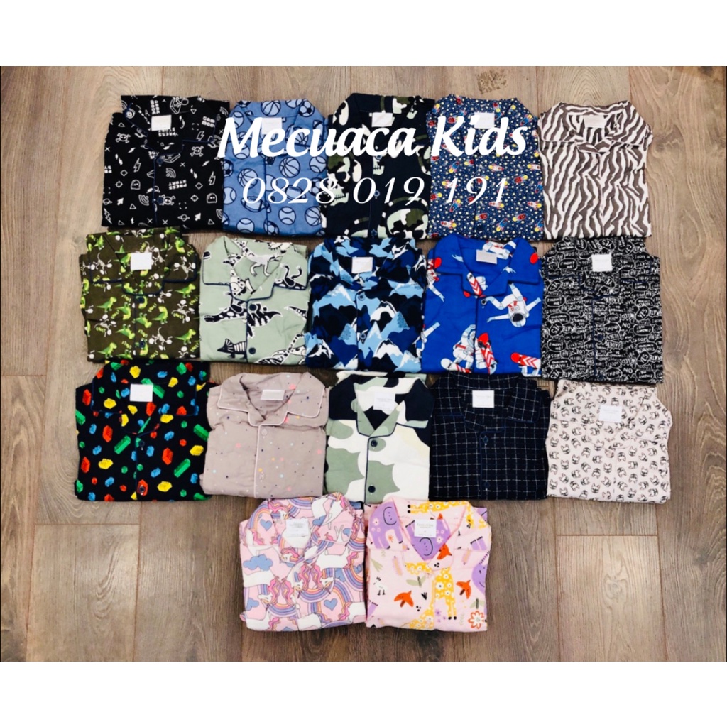 [3-10y][ CHỌN MẪU] Bộ ngủ/pyjama quần áo dài cho bé/bé trai/bé gái xuất dư