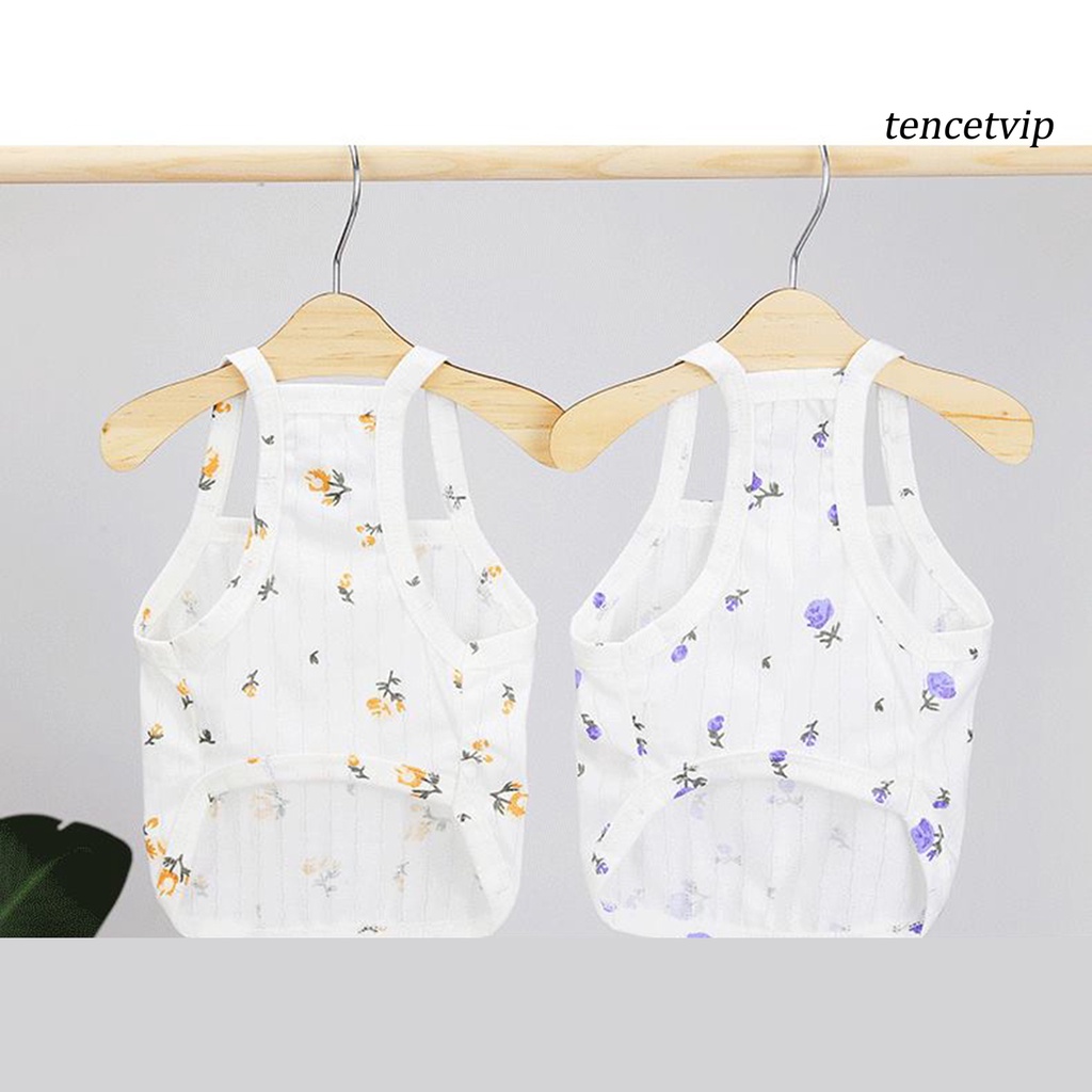 Áo Thun Họa Tiết Hoa Cúc Bằng Polyester Thời Trang Mùa Hè Cho Thú Cưng