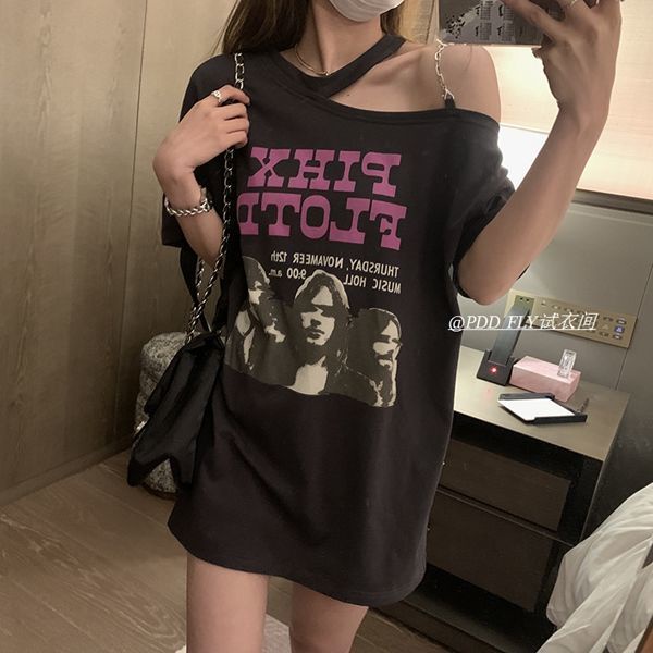 Áo Thun Tay Ngắn Hở Vai Thời Trang Phong Cách Hàn Quốc Cho Nữ