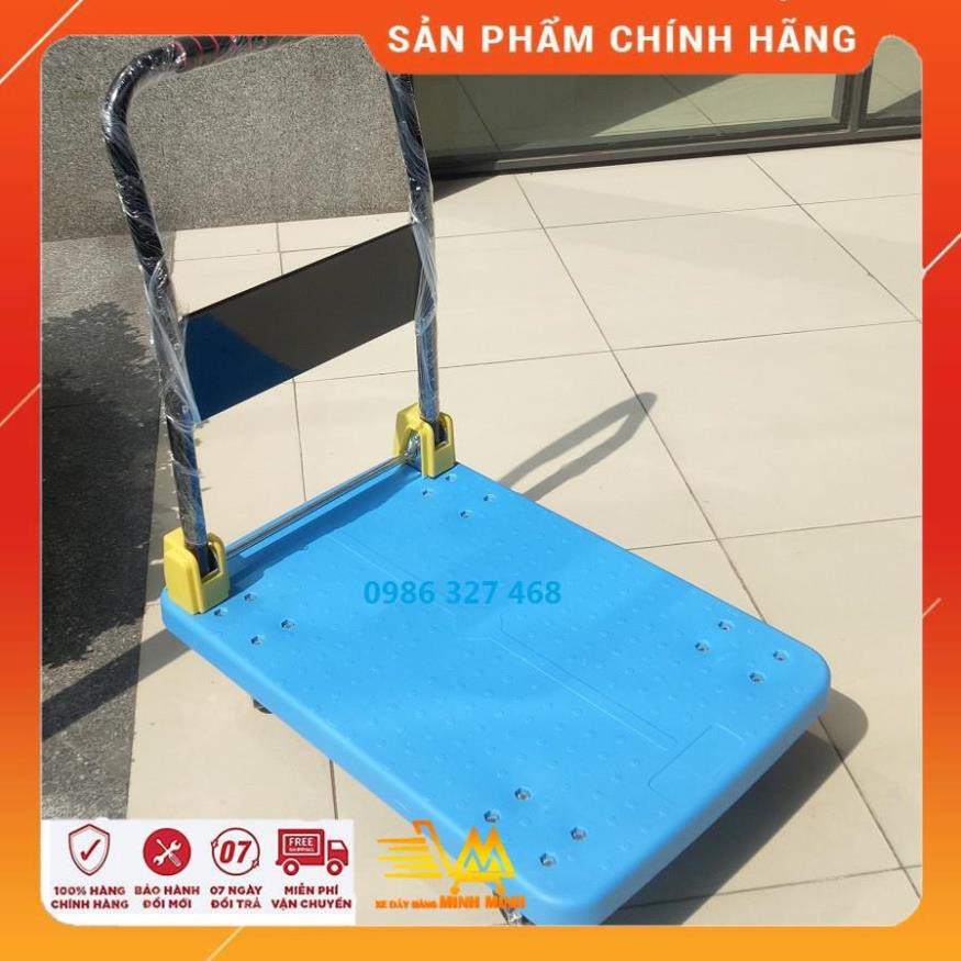 [FreeShip- Cải Tiến Mới] Xe Kéo Hàng, Xe Đẩy Hàng 4 Bánh Giá Rẻ - 150kg Tay Đẩy Gấp Gọn