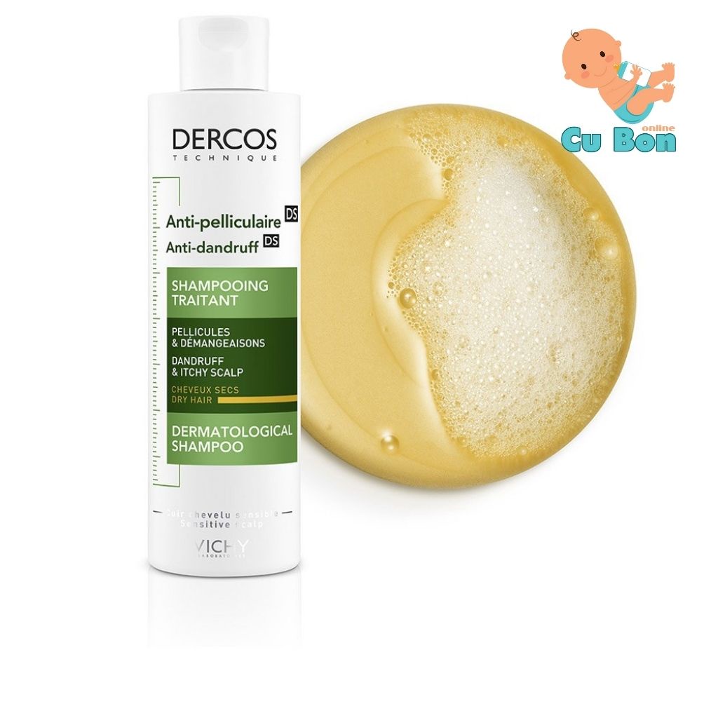 Dầu Gội Ngăn Gàu Và Ngứa Cho Tóc Khô Xơ Vichy Dercos Technique Anti-Dandruff Dermatological Shampoo 390ml của Pháp