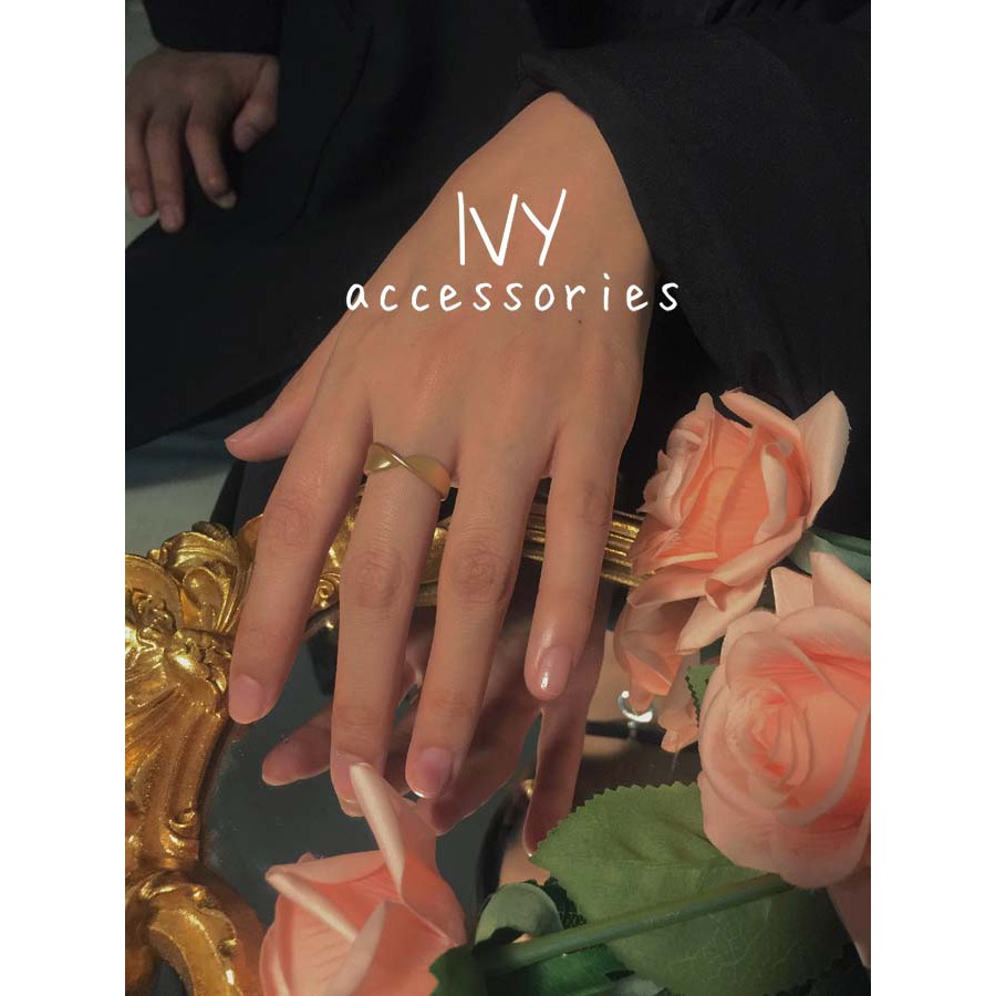 Nhẫn nữ gợn sóng, sang trọng tinh tế, phong cách đơn giản & VINTAGE, mạ bạc 925 sáng đẹp | Ivy.acc | N7