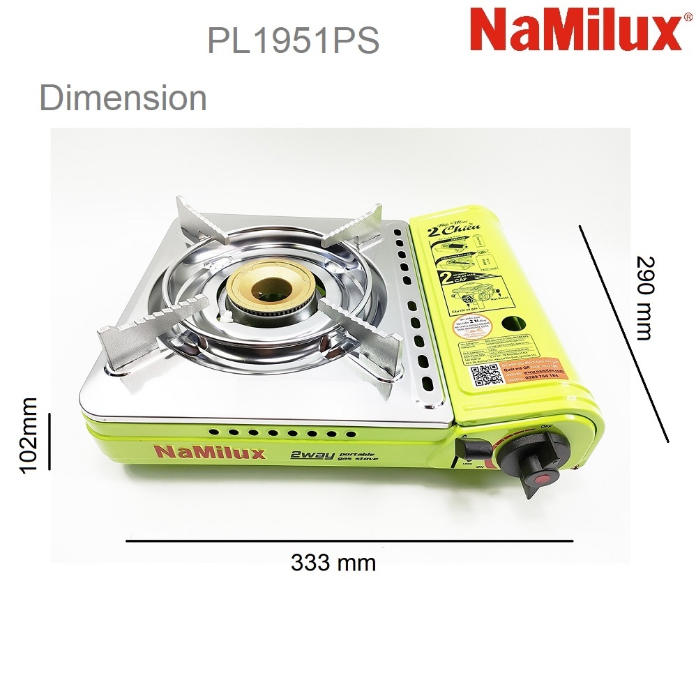 Bếp gas mini đa năng van 2 chiều Namilux PL1951PS