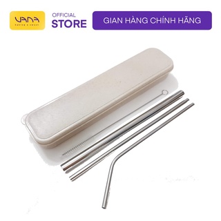 SET HỘP ỐNG HÚT INOX 4 MÓN CÓ KÈM BỘ CỌ RỬA