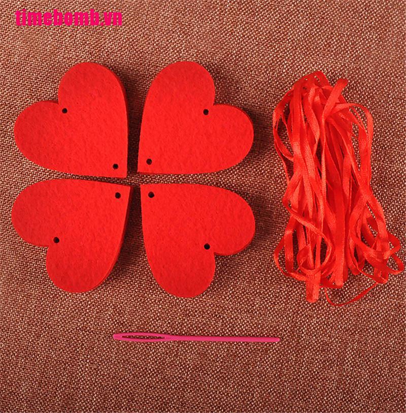 Rèm Cửa Trang Trí Hình Trái Tim Bằng Vải Không Dệt