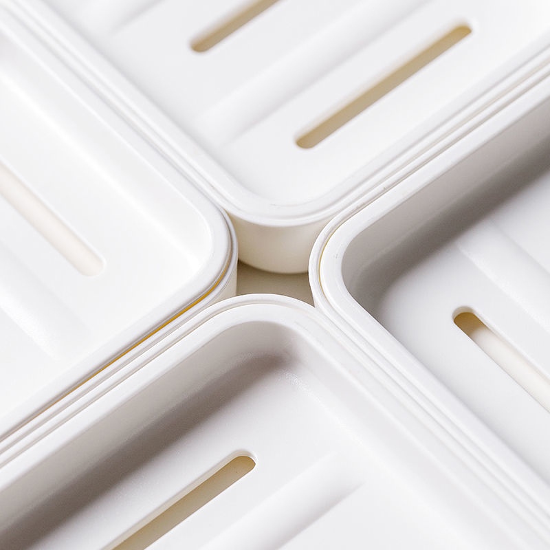 Khay Đựng Xà Phòng Hai Tầng Có Nắp handmade Sáng Tạo Đơn Giản Dành Cho Nhà Tắm CR1