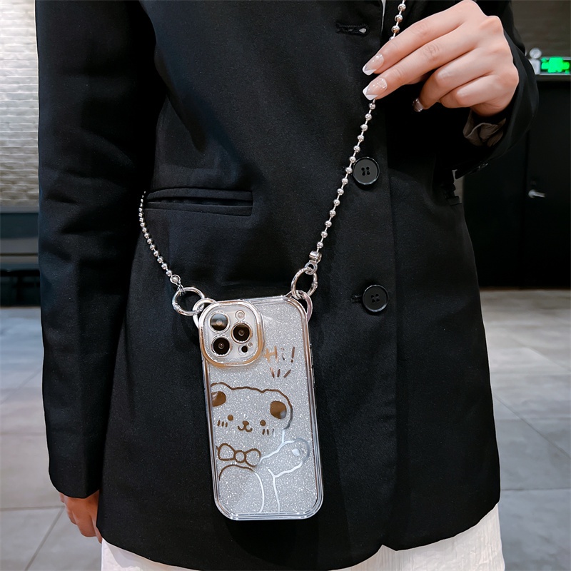 Ốp Điện Thoại Hình Gấu Dễ Thương Cho iphone 15 11 12 13 pro xs max x 7 8 plus