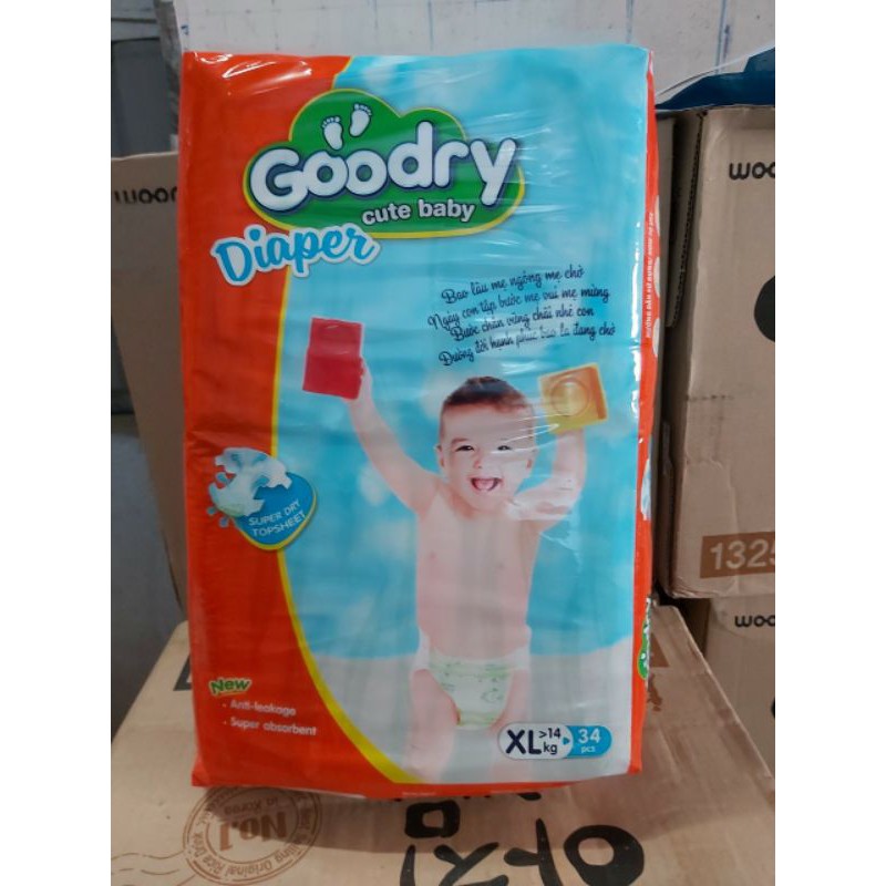 Tã dán Goodry đủ size M42 L38 XL34 Hàng Chính Hãng