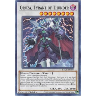 Thẻ bài Yugioh - TCG - Groza, Tyrant of Thunder / BACH-EN097'