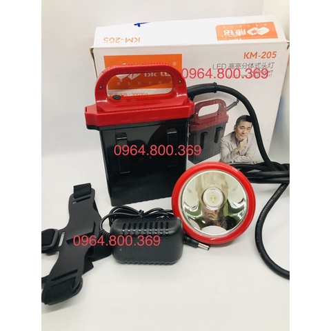 Đèn pin đội đầu siêu sang KM205 40 giờ sáng  Rẻ Vô Địch