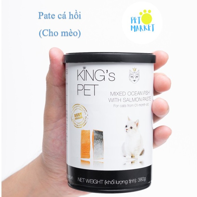 [Sỉ LH] Pate King Pet cho Chó Mèo- 4 mùi vị (Đùi Gà, Cá Hồi, Giò heo hầm và HH Cá)