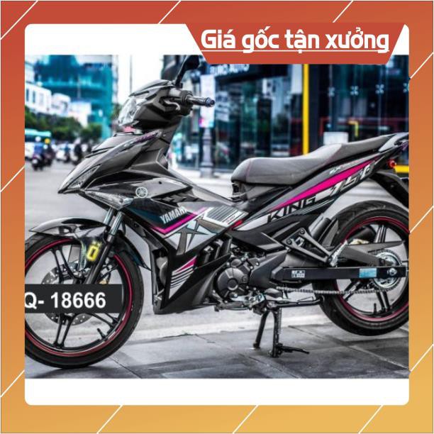 Tem rời Mxking dán xe đen