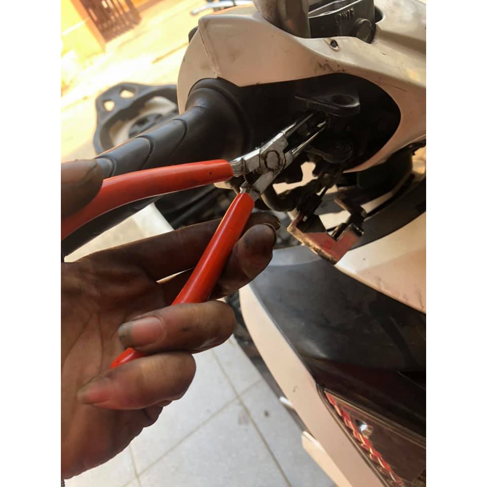 Kềm gắp phe mũi dài, chuyên dùng gắp phe cuppen thắng đĩa, puly  nồi tay ga