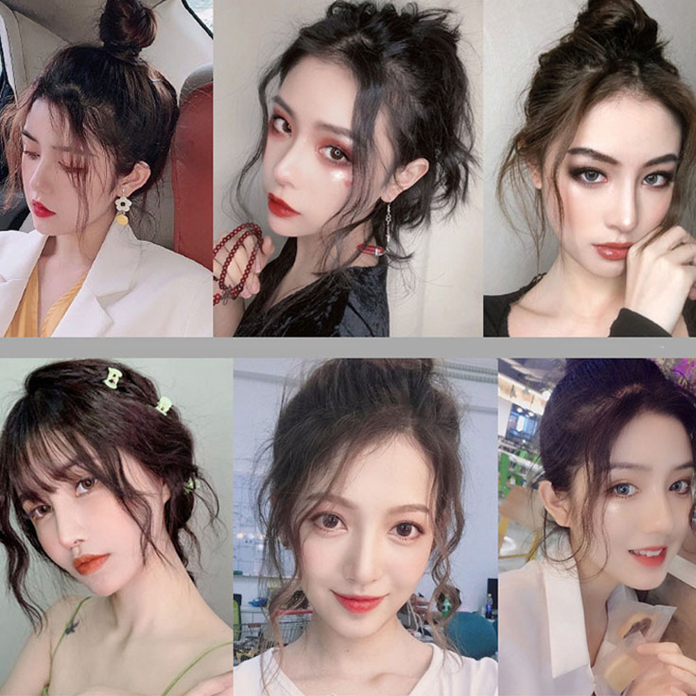 Tóc Mái Xoăn Giả Hợp Thời Trang Phong Cách Hàn Quốc Cho Nữ