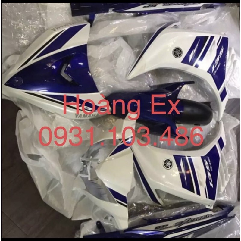 Dàn áo Exciter 135 màu Trắng xanh đời 2014-hàng zin chính hãng yamaha