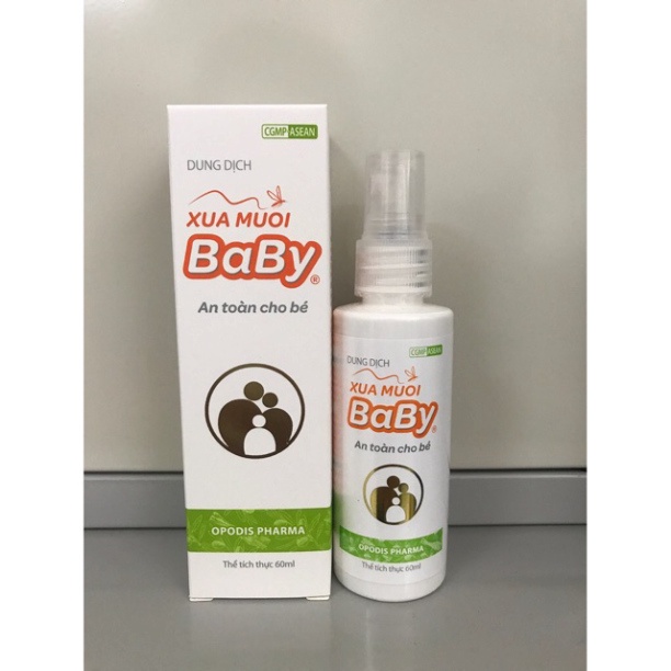 Dung Dịch Xua muỗi BABY dành cho bé (bảo vệ da bé) VÀ PNCT - chai 60mL  Date mới