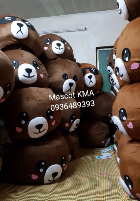 Tổng kho Mascot bộ đồ Gấu Brown cao cấp loại 1