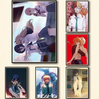 Set 50 Tấm Áp Phích Dán Tường Hình Nhân Vật Phim Saw Man Whitepaper # 2