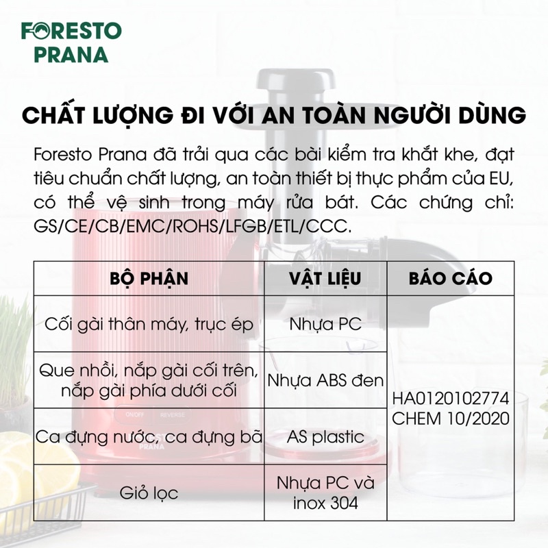 Máy Ép Trục Ngang Foresto  Prana 🔥 Hàng Chính Hãng 🔥 Liên hệ 0908847074 để đc Free ship