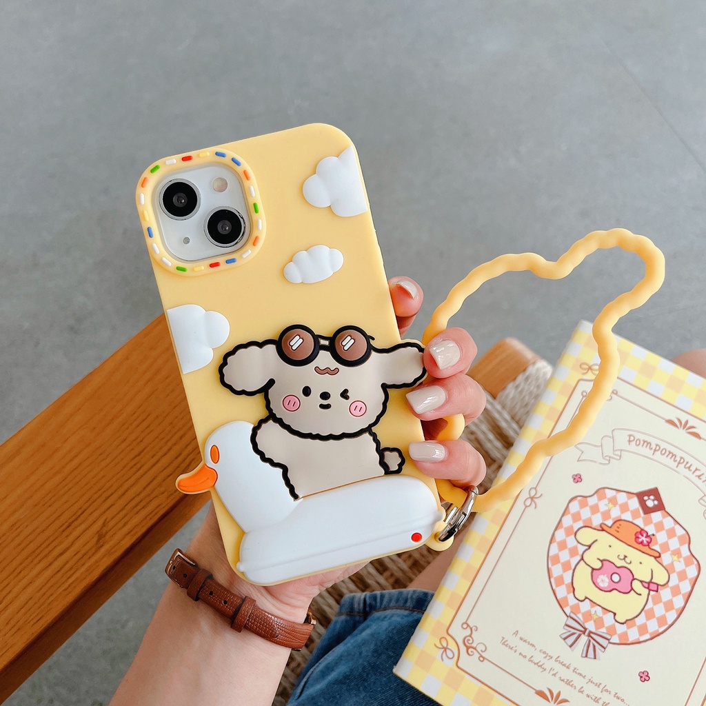 Ốp Điện Thoại Mềm Chống Sốc Hình Chú Cún Xoăn Hoạt Hình Cho iPhone 6 7 8 Plus X XS XS MAX XR 11 12pro 13promax