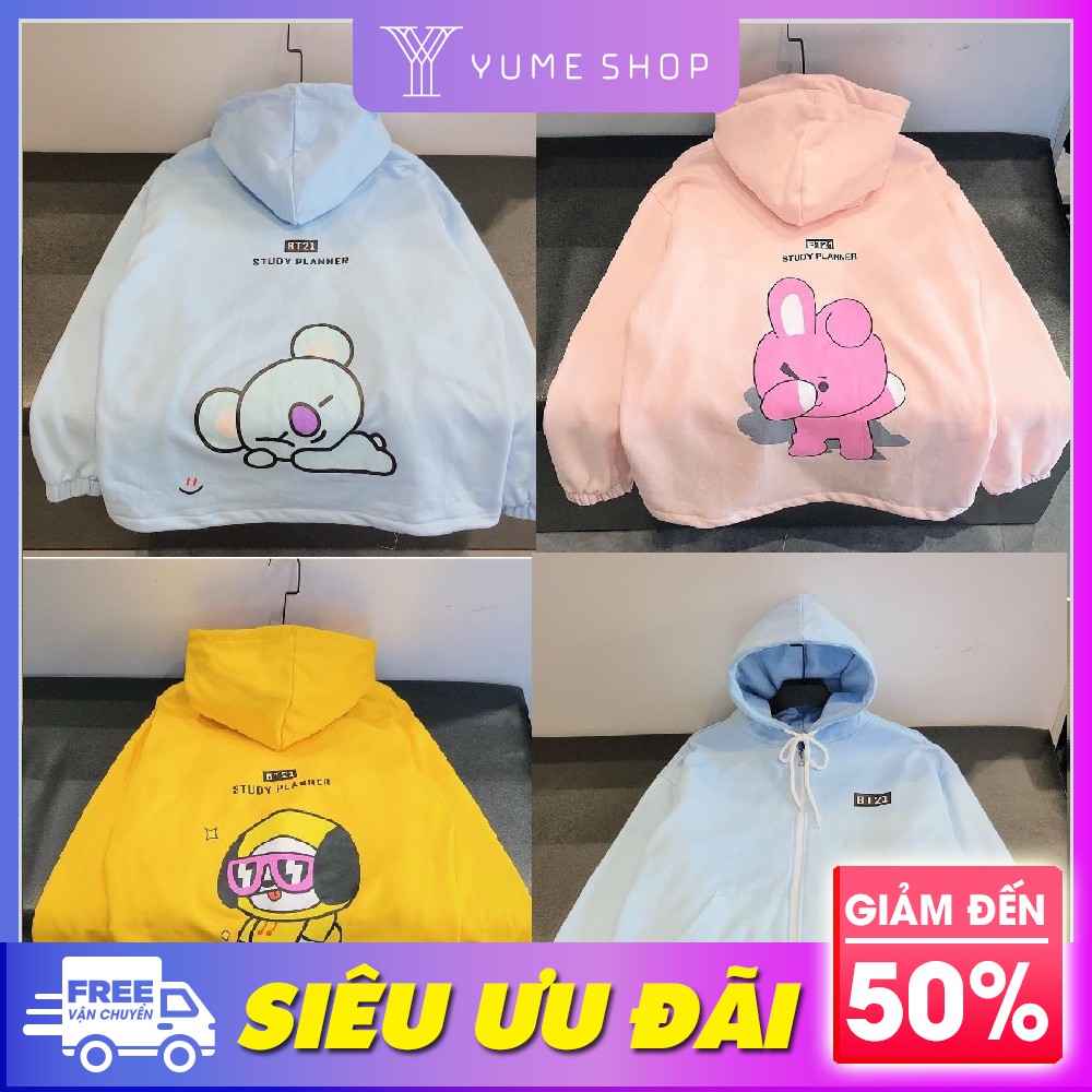 Áo khoác Nỉ BT21 (BTS) form Unisex