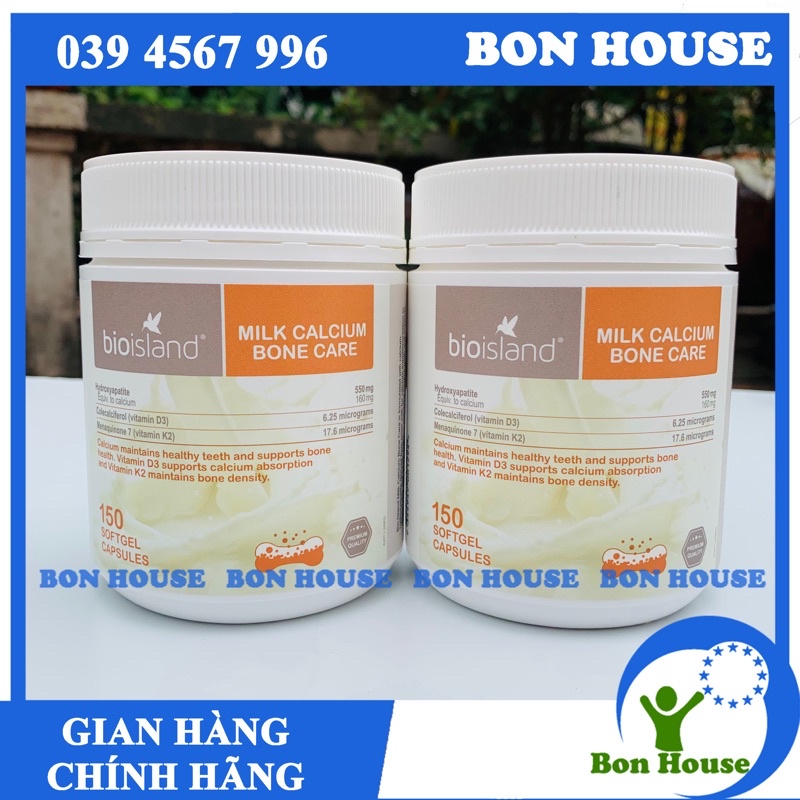 HỘP CANXI HỮU CƠ MILK CALCIUM BONE CARE 150 viên cho mẹ bầu và sau sinh, người lớn tuổi