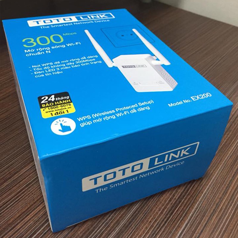 Bộ Mở Rộng Sóng Wifi Totolink EX200 Chuẩn N Tốc Độ 300Mbps - Hãng phân phối chính thức | BigBuy360 - bigbuy360.vn