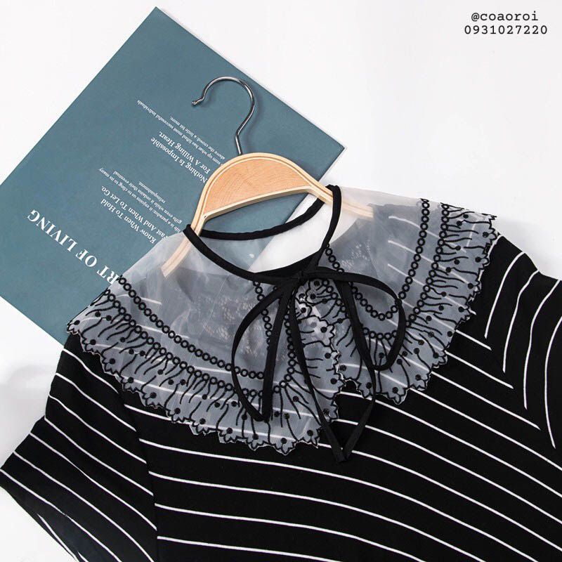 Cổ áo sơ mi giả rời cho nam nữ unisex - phong cách Hàn Quốc phối áo cổ tròn thoáng mát có thể tháo rời