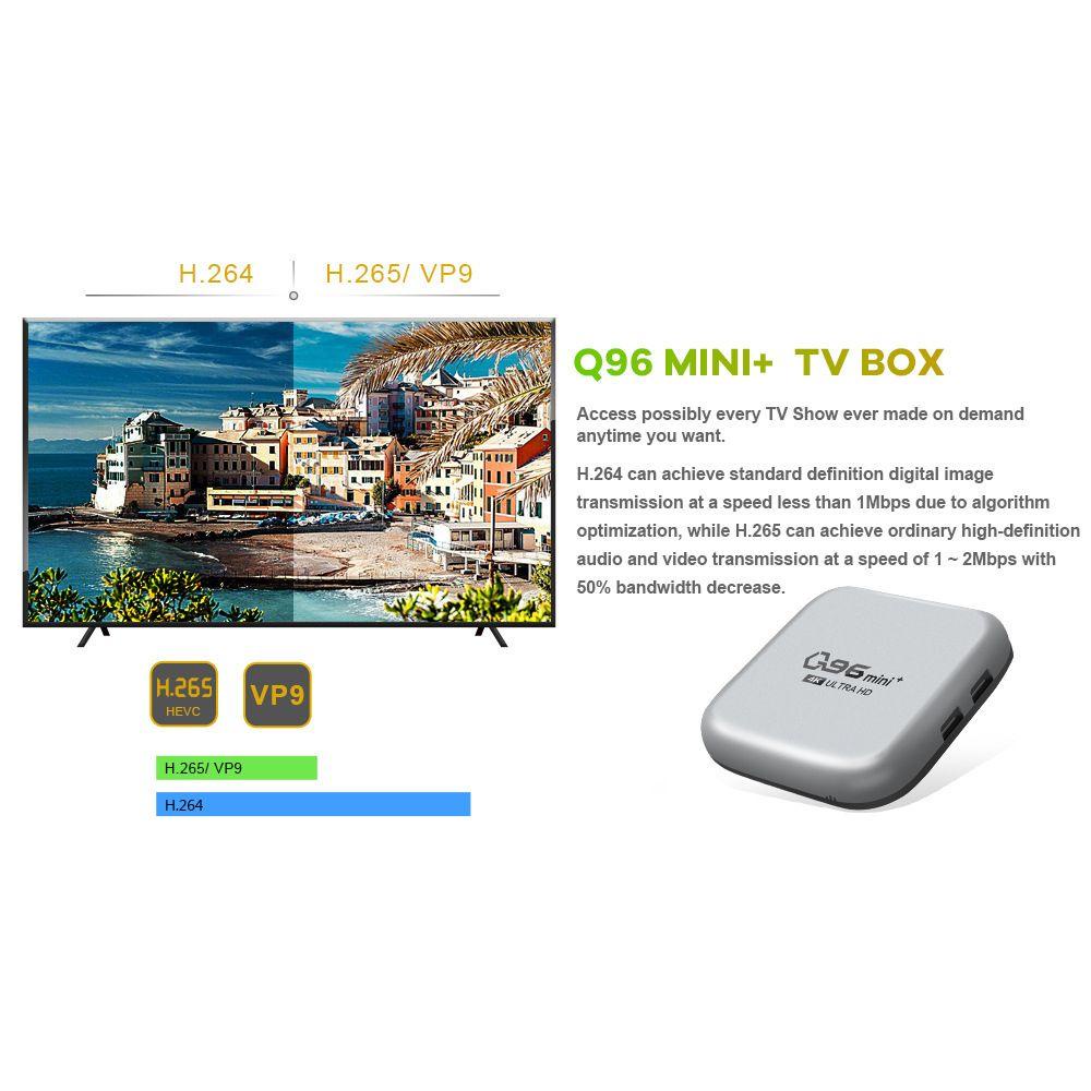 Đầu TV Box Q96 Mini Plus 8GB + 128GB 2.4G WIFI S905L ChấT LượNg Cao KèM Phụ KiệN