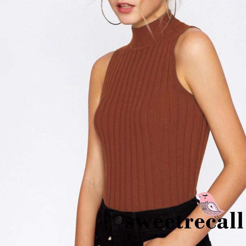 Áo len cổ trụ không tay phong cách trẻ trung cho nữ | BigBuy360 - bigbuy360.vn