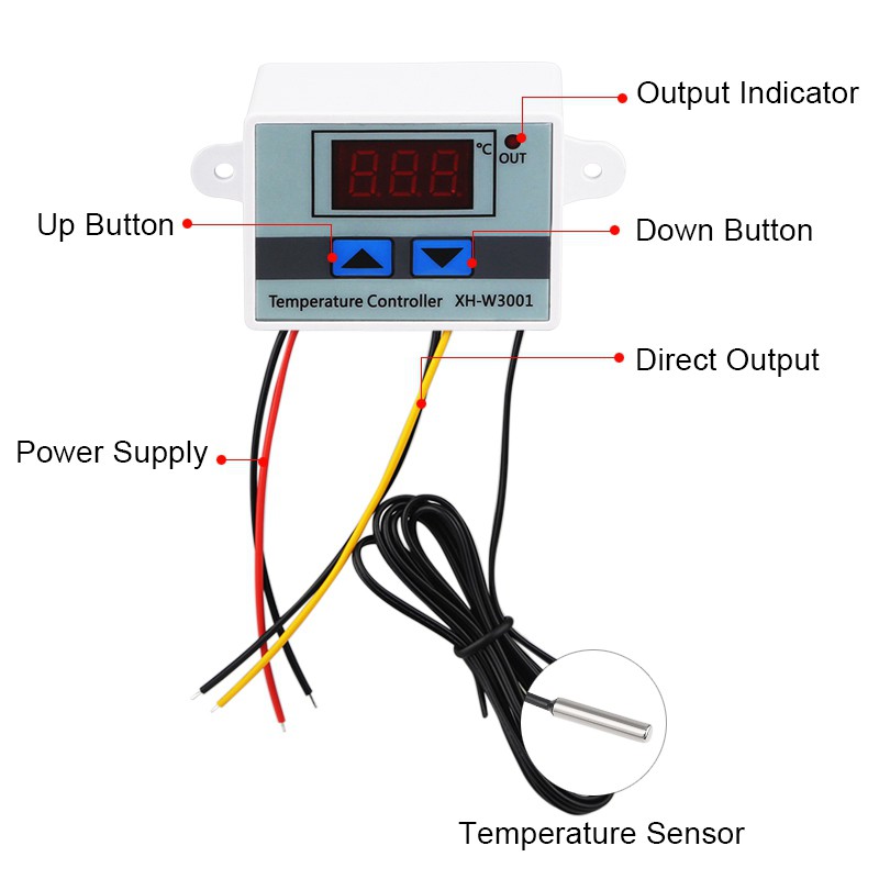 Bộ Điều Khiển Nhiệt Độ Đèn Led Kỹ Thuật Số Xh-W3001 10a Ac110-220V